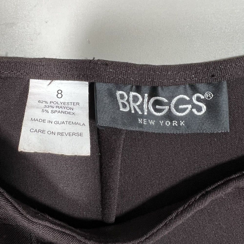 Briggs New York Skirt Pleated Women Sz 8 Vintage Brown‎ Y2K Corporate Goth Mocha - Picture 2 of 6